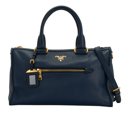 Vitello Daino Tote, &pound;450, Handbags, Blue, Leather, Front view